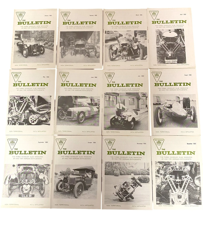 The Bulletin Three Wheeler Club Magazine 1980 Morgan Enthusiasts Collection Foto 2 de 3