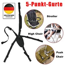 5 Punkt Gurte Anschnallgurt Sicherheitsgurt für Babykinder Universall Schwarz DE