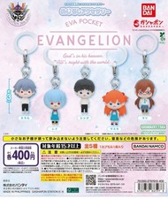 Evangelion EVA POCKET Keychain Strap Set Mari Rei Kaoru Bandai