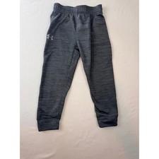 Under Armour Boys Gray Fleece Jogger Sweatpants Size 4 Athletic Active Pants