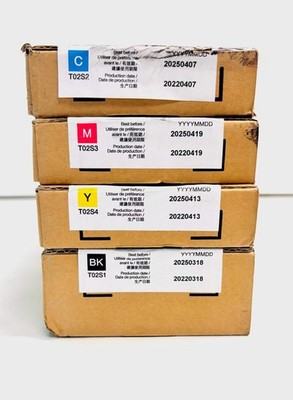 4 Genuine Epson WF-C20750 Series CMYK Inks T02S1, T02S2, T02S3, T02S4 (EXP 2025)