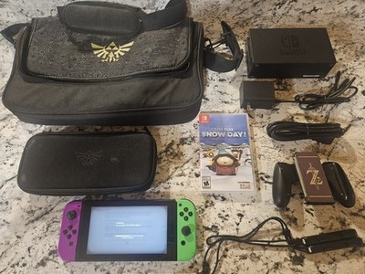 Nintendo Switch HAC-001(-01) Bundle Zelda Case Joy-Cons South Park Snow Day