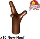 LEGO 10x BAR Stange Stift 1L Mit 3 Prongs Cob Pflanze Plant Brown / HDR 68211