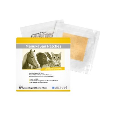 ManukaSan Patches 10 Stk. Wundauflagen für Tiere mit Manuka Honig & Manuka Öl