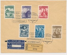 &Ouml;STERREICH 1933 KATHOLIKENTAG-SATZ-REKO-BRIEF, SCHWECHAT SONDERSTEMPEL! Kw:550,-