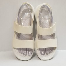 Sandalias Crocs LiteRide 360 para mujer talla 9 blancas marfil cómodas tiras de goma