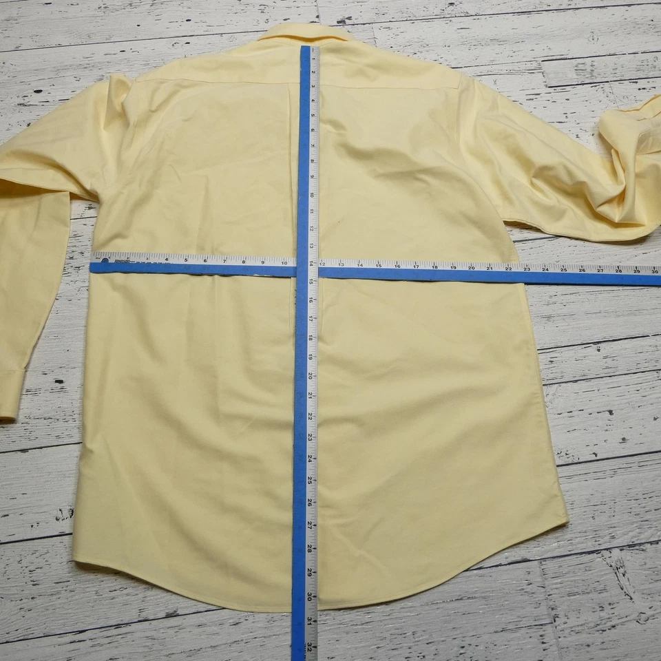 L.L.Bean Shirt Mens 15.5-35 Yellow Wrinkle Free Traditional Fit Button Down - Image 3 of 4