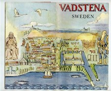 Vadstena Sweden Brochure with Map Kungs Starby Castle