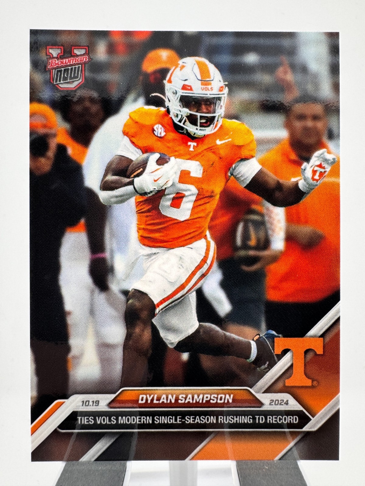 2024 Bowman U Now #Â 30 Dylan Sampson Tennessee Vols Single-Season TD Rushing