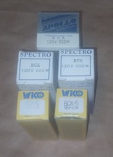 Zestaw 5 lamp projekcyjnych / żarówek projekcyjnych BCK 500W 120V AV / zdjęcie - NOS