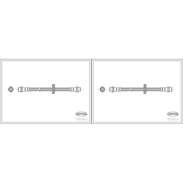 2X Corteco BremsschlÄUche Bremsschlauch Vorne Passend FüR VW Corrado Golf Passat-image