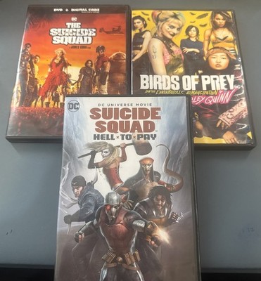 Suicide Squad  + Birds Of Prey + Suicide Squad: Hell To Pay - DVD Lot