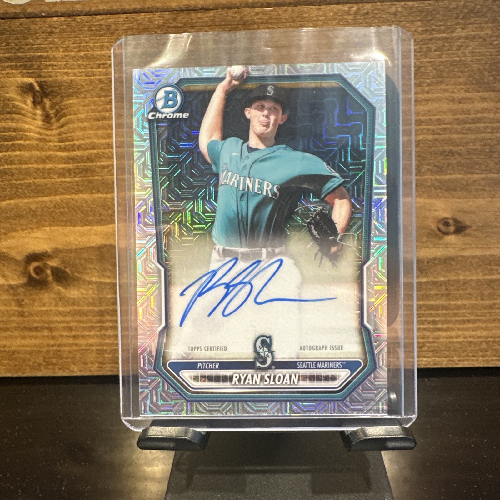2026 Bowman Chrome On Card Auto Mojo Refractor Ryan Sloan #BMA-RS