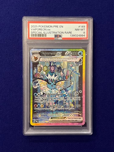 Vaporeon ex graded PSA 8 for sale on eBay