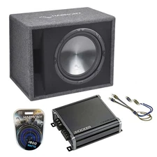 Harmony Audio Single 12" Loaded Sub Box Vented Enclosure & CXA800.1 Amp Package