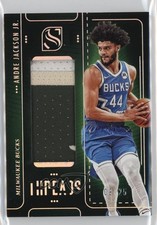 2024-25 Panini Silhouette Threads Holo Silver 9/25 Andre Jackson Jr #THR-AJJ 3d3