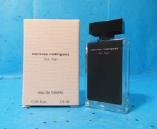 Narciso Rodriguez FOR HER Eau de Toilette EDT Perfume Travel Size .25 oz / 7.5ml