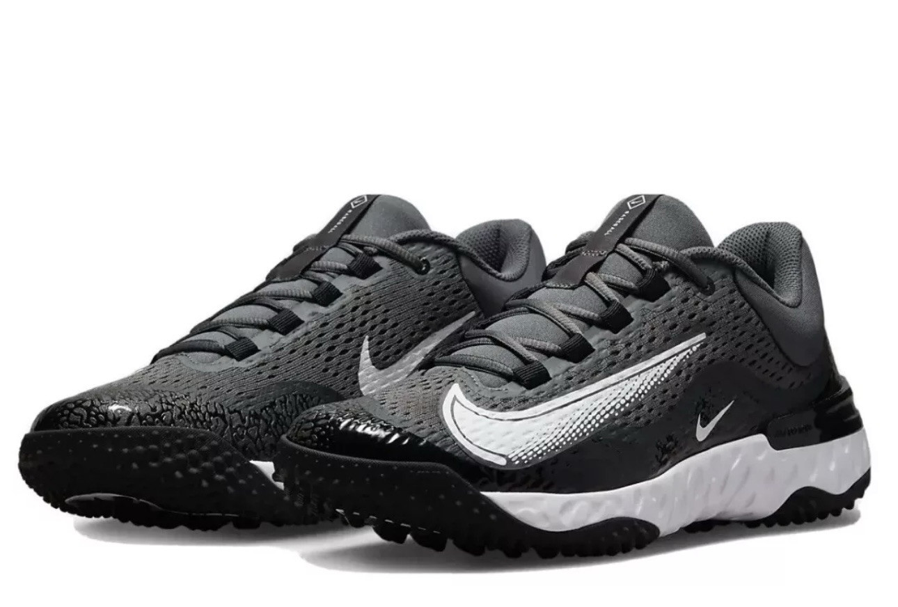 Men's Nike Alpha Huarache Elite 4 Turf Baseball Shoes Black DJ6523