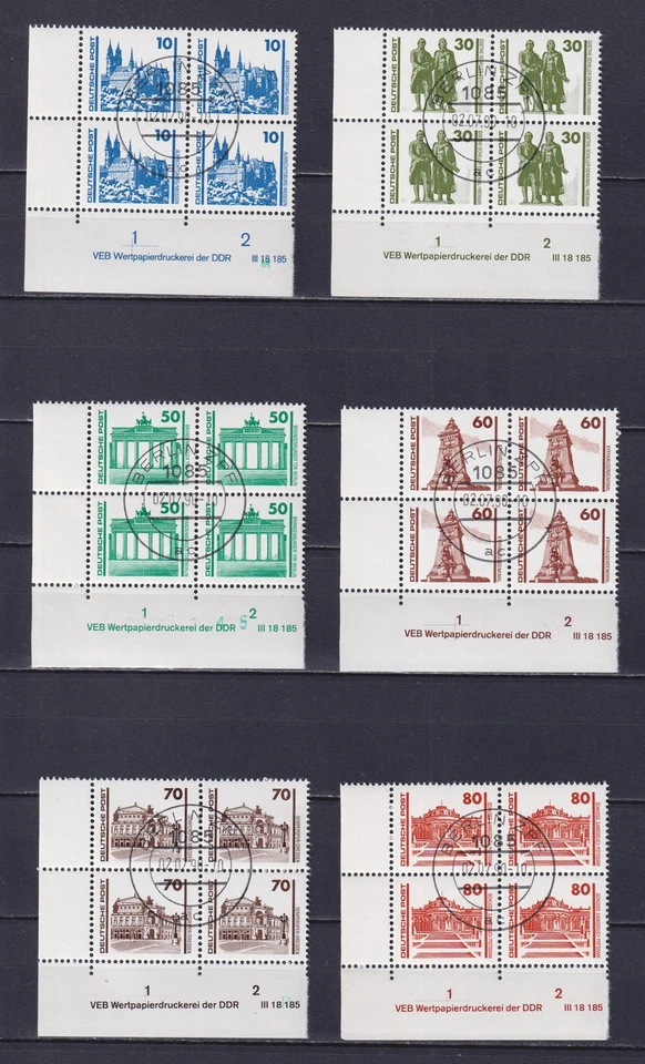 GDR GERMANY 1990, Mi# 3344-3352DV, CV €200, Architecture, FDC - Image 2 of 4