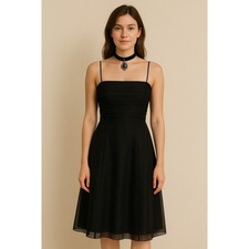 Vintage Eliza J New York Y2K Whimsigoth Midi Dress Size 6 Witchy Cocktail Formal