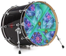 Vinyl Decal Skin for 20" Bass Kick Drum Head Cell Structure