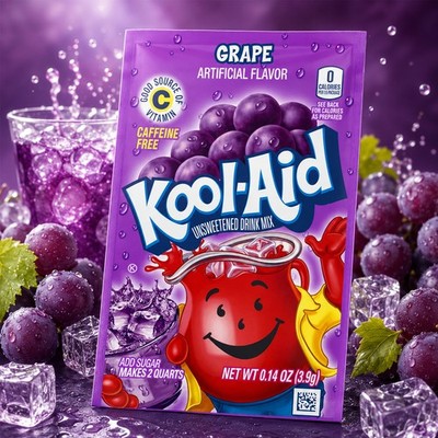 Kool Aid Unsweetened Drink Mix Grape 3,9g | USA Amerika Import