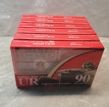 Lot of 6 Maxell UR-90 Blank Audio Cassette Tapes New Sealed 90 Min Normal Bias