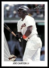 Joe Carter 1990 Leaf #379 San Diego Padres MLB READ FREE SHIPPING AutographDen