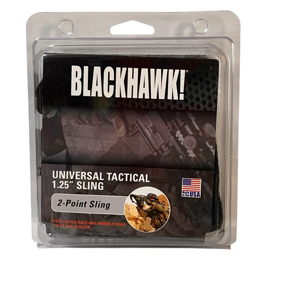 Blackhawk! Eslinga táctica universal de 1,25" (eslinga de 2 puntos) negra Foto 2 de 4