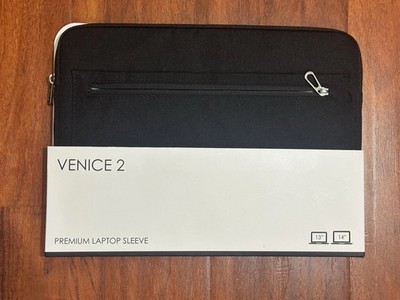 Venice 2, Premium Laptop Sleeve, 14'', Black, New