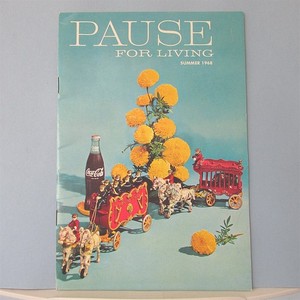 1968 COCA COLA Coke Advertising Book KENTON Overland Circus Toy on Cover Vintage