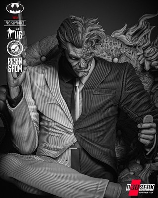 Two Face,  DC, 1/4-1/24, Figur, Unbemalt, 3D-Druck, Statue, Skulpture, B3D