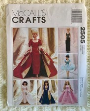 McCall,s Crafts Pattern 2505.fashions for 11.5  dolls Barbie - UNCUT -Vtg