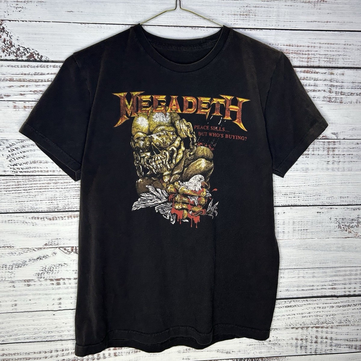ミュージシャン Mega Death Wake-Up Dead Tour 1987s Tee Megadeth Death Metal Band Wake-Up Dead Tour 1987 Tee Concert T