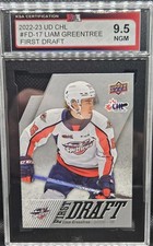 22-23 Upper Deck CHL Liam Greentree First Draft Rookie 🚨🚨🚨 KSA 9.5 NGM