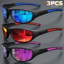 Polarized Photochromic Sports Sunglasses UV400 Wrap Cycling Fishing Set