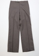 Vtg 60s 70s Streetwear Mens 29x30 Wool Knit Pinstriped Wide Leg Chino Pants USA