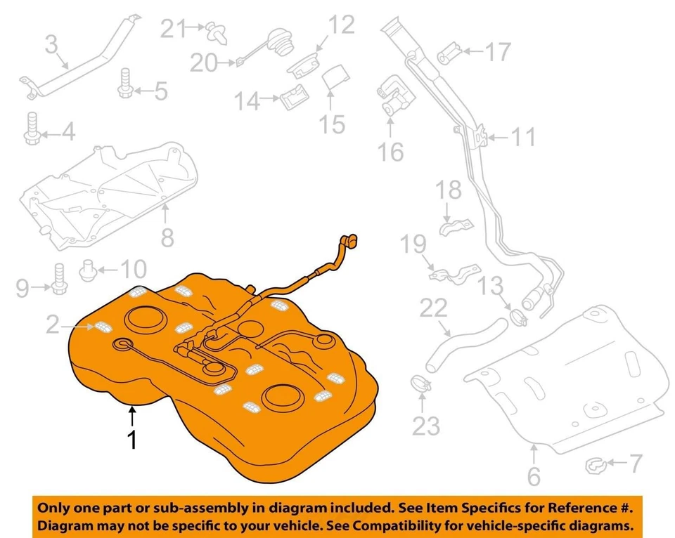 Подходит для 2019-2024 SUBARU ASCENT 2,4 л топливный бак в сборе от оригинального производителя протестирован БЕСПЛАТНАЯ ДОСТАВКА - Изображение 4 из 4