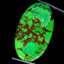 27.40Cts Lab-Created Green Copper Turquoise Oval Cabochon 20X35X4MM
