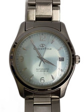 Vintage Orient Star Automatikuhr blaues Zifferblatt 597302 durchsichtiger...
