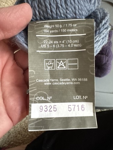 Cascade 220 Sport Lot Of 3 Skeins Colors 9325, 8886, 2450 | eBay