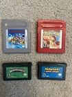 Gameboy & GBA Lot Of 4 Tested, Pokemon Red, Mario Land, WarioLand 4, Mario Kart