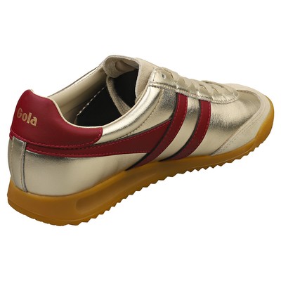 Gola Torpedo Glimmer Womens Fashion Sneakers in Gold Cerise - 5 US
