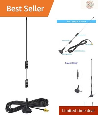 Dual Band VHF/UHF Magnetic Base Antenna with 8dBi Gain & SMA Female Connector