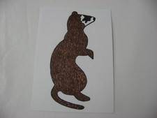 NEW HAND PAINTED FERRET MAGNET 2 1/2" X 3 1/2"