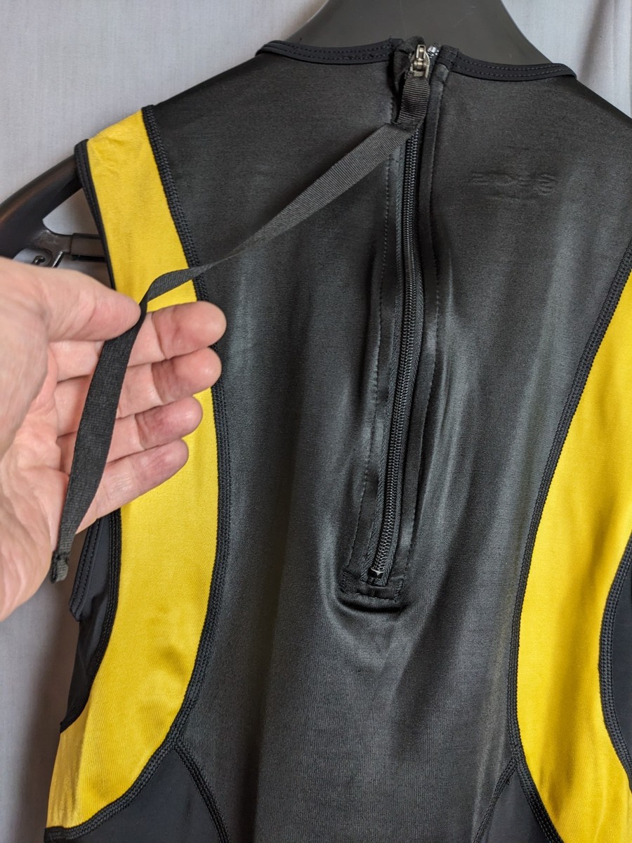 Skins Tri-400 set Compression Triathalon Black/Yellow Front Zip