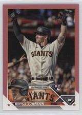 2023 Topps Series 2 Mother's Day Hot Pink /50 Bryce Johnson #571 05k6