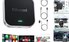  2025 Wireless CarPlay & Android Auto Adapter,Android 13 Magic CarPlay Black