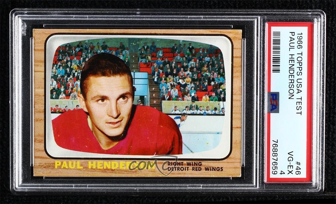 1966-67 Topps US Test Paul Henderson #46 PSA 4 0sc3