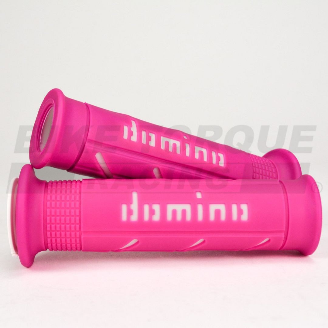 Genuine Domino Pink & White XM2 Handlebar Grips for Aiyumo Bikes